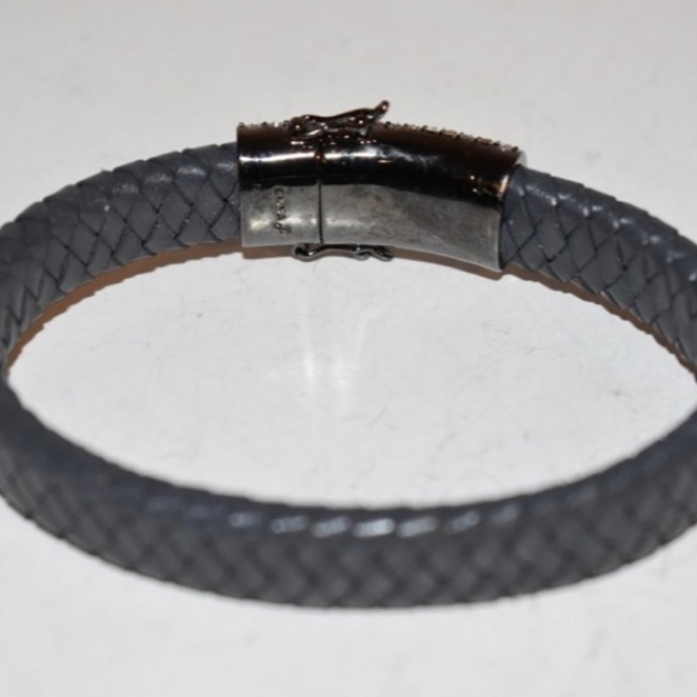 Brighton leather rhinestone Bracelet magnetic clasp 7” - Picture 3 of 9